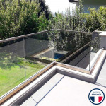 Garde-corps verre rail alu 3m Majuro | Fabrication FR