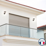 Garde-corps verre pinces alu 1m Monaco | Kit sécurisé