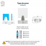 Garde-corps verre pinces alu 2m Monaco | Kit sécurisé