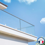 Garde-corps verre pinces alu Monaco 3m | Kit sécurisé