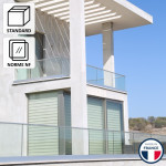 Garde-corps verre rail alu Majuro 2m | Fabrication FR