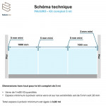 Garde-corps verre rail alu 3m Majuro | Fabrication FR
