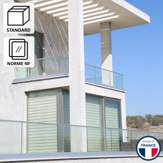 Garde-corps verre rail alu 3m Majuro | Fabrication FR