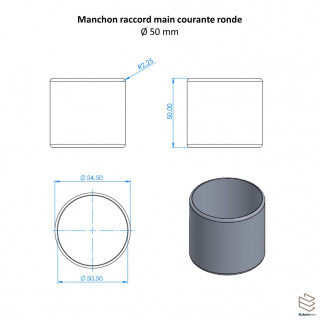 Manchon Main Courante Ronde | Raccord Garde-Corps Alu
