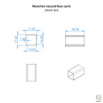 Manchon Raccord Lisse Carré | Accessoire Garde-Corps Aluminium