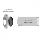 Départ Mural Main Courante Ronde Aluminium