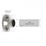 Départ Mural Lisse Ronde Aluminium Garde-Corps