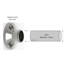 Départ Mural Lisse Ronde Aluminium Garde-Corps