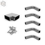 Kit d'angle fixe main courante et lisses, Pristina 5 lisses