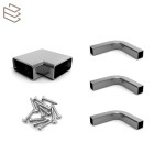 Kit d'angle fixe main courante et lisses, Pristina 3 lisses