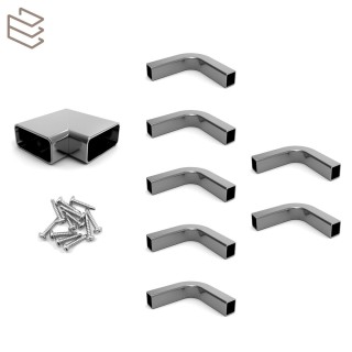 Kit d'angle fixe main courante et lisses, Pristina 7 lisses