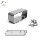 Kit Manchon Raccord Main Courante Rectangle Aluminium