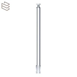 Kit montant rond Ø40 mm pré percé, pose en applique, aluminium, Prague 5 lisses