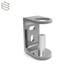 Kit montant rond Ø40 mm pré percé, pose en applique, gris, Prague 7 lisses