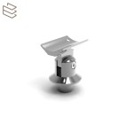 Kit montant rond Ø40 mm pré percé à visser sur platine, aluminium, Prague 7 lisses