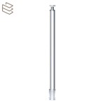 Kit montant rond Ø40 mm pré percé, pose en applique, aluminium, Prague 7 lisses