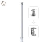 Kit montant rond Ø40 mm pré percé, pose en applique, aluminium, Prague 7 lisses