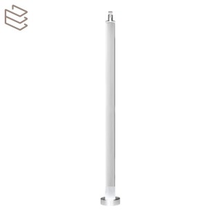 Kit montant carré 40x40 mm pré percé à visser sur platine, aluminium, Pristina 5 lisses