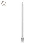 Kit montant carré 40x40 mm pré percé pose en applique, aluminium, Pristina 5 lisses