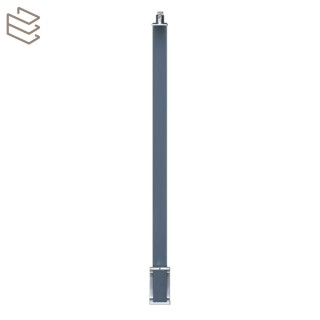 Kit montant carré 40x40 mm pré percé pose en applique, gris, Pristina 7 lisses