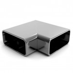 Angle Droit Fixe Main Courante Rectangle Aluminium