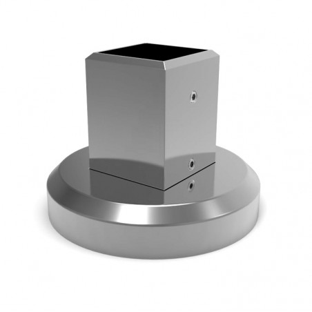 Platine Sol Poteau Carré : Support Fixation Garde-Corps