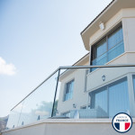 Garde-corps verre pinces aluminium sur mesure Monaco