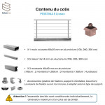 Balustrade Aluminium Pristina 5 Lisses Sur Mesure
