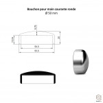 Bouchon Main Courante Ronde 50mm | Capuchon Embout