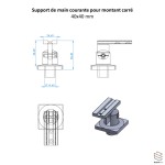 Support Orientable Montant Carré | Balustrade Aluminium