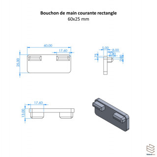 Bouchon Main Courante Rectangle | Embout Garde-Corps