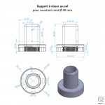 Platine à Visser Montant Rond | Fixation Garde-Corps