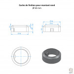 Cache Finition Montant Rond Balustrade Lisses
