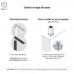 Balustrade Aluminium Pristina 5 Lisses 3m Profil Carré