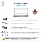 Balustrade Aluminium Profil Rond 1m Prague 7 Lisses