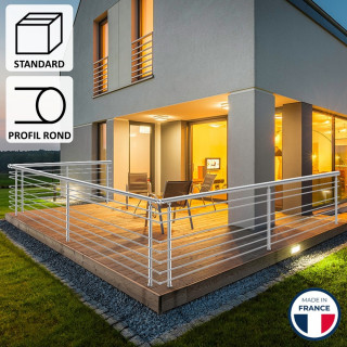 Balustrade Aluminium Profil Rond 3m Prague 7 Lisses