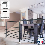 Balustrade Aluminium 1m Pristina 7 Lisses | Garantie 5 ans
