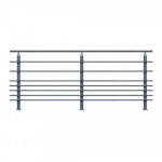 Balustrade Aluminium 1m Pristina 7 Lisses | Garantie 5 ans