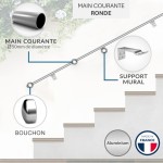 Main Courante Aluminium Ronde 1m Oslo | Kit Sécurité