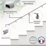 Main Courante Aluminium Bamako 3m | Kit Garde-Corps