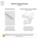 Main Courante Aluminium BAMAKO 1m Rectangle Standard