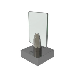 Pince Verre Sol Ovale Aluminium Garde-Corps