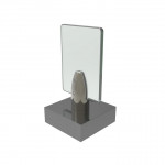Pince Verre Sol Ovale Aluminium Garde-Corps