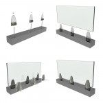 Garde-corps verre pinces aluminium sur mesure Monaco