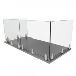 Garde-corps verre pinces aluminium sur mesure Monaco