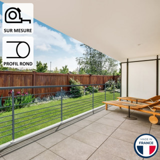 Balustrade Aluminium Profil Rond Prague 7 Lisses Sur Mesure