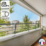 Garde-corps aluminium sur muret Prague 3 lisses | Fabrication française