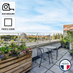 Garde-corps sur muret alu Pristina 3 lisses sur mesure