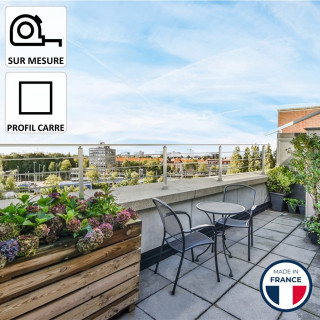 Garde-corps sur muret alu Pristina 3 lisses sur mesure