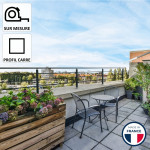 Garde-corps sur muret alu Pristina 3 lisses sur mesure